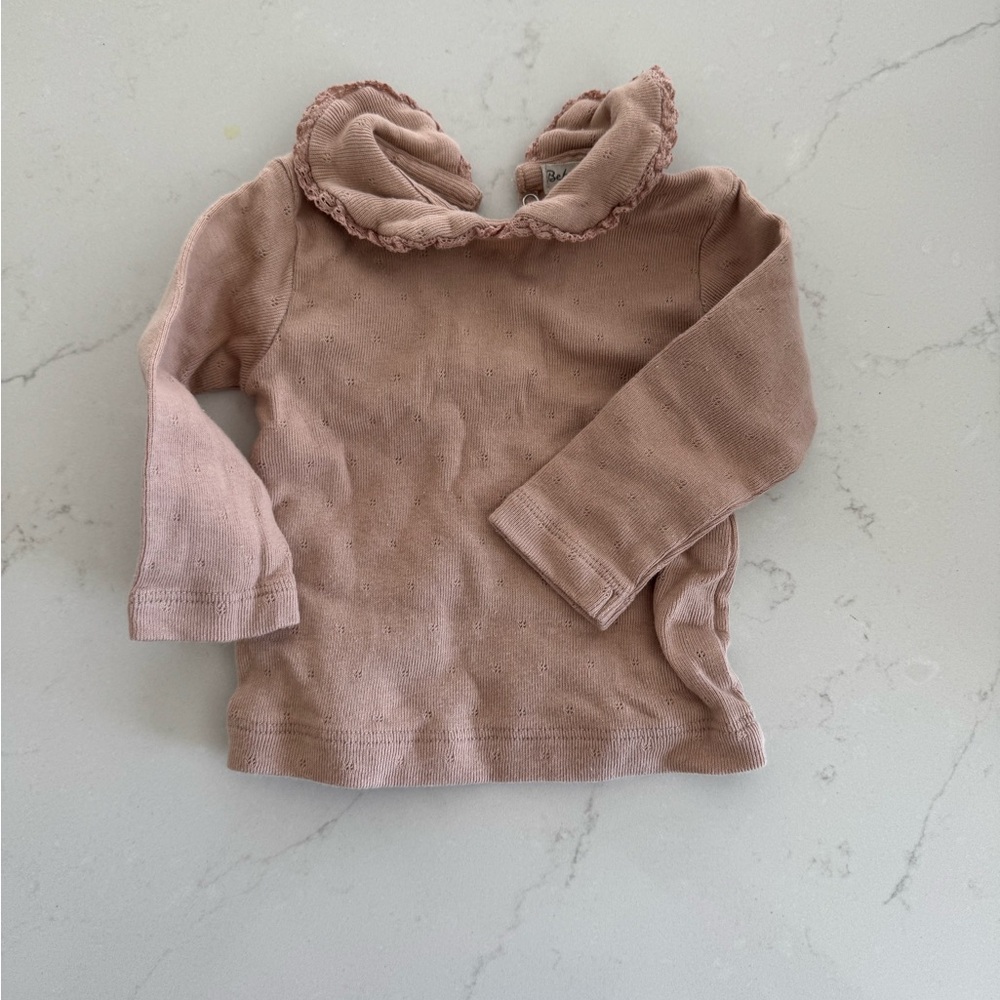 Bebe organic cotton collar top